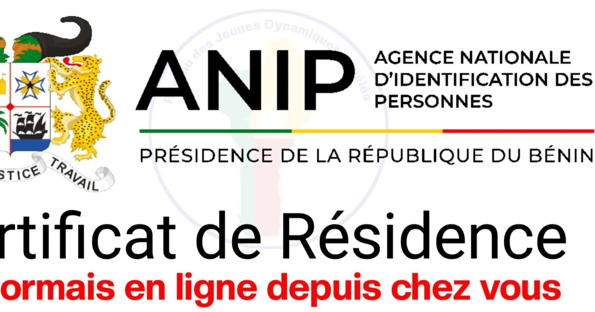 comment obtenir son attestation de résidence en ligne au bénin
